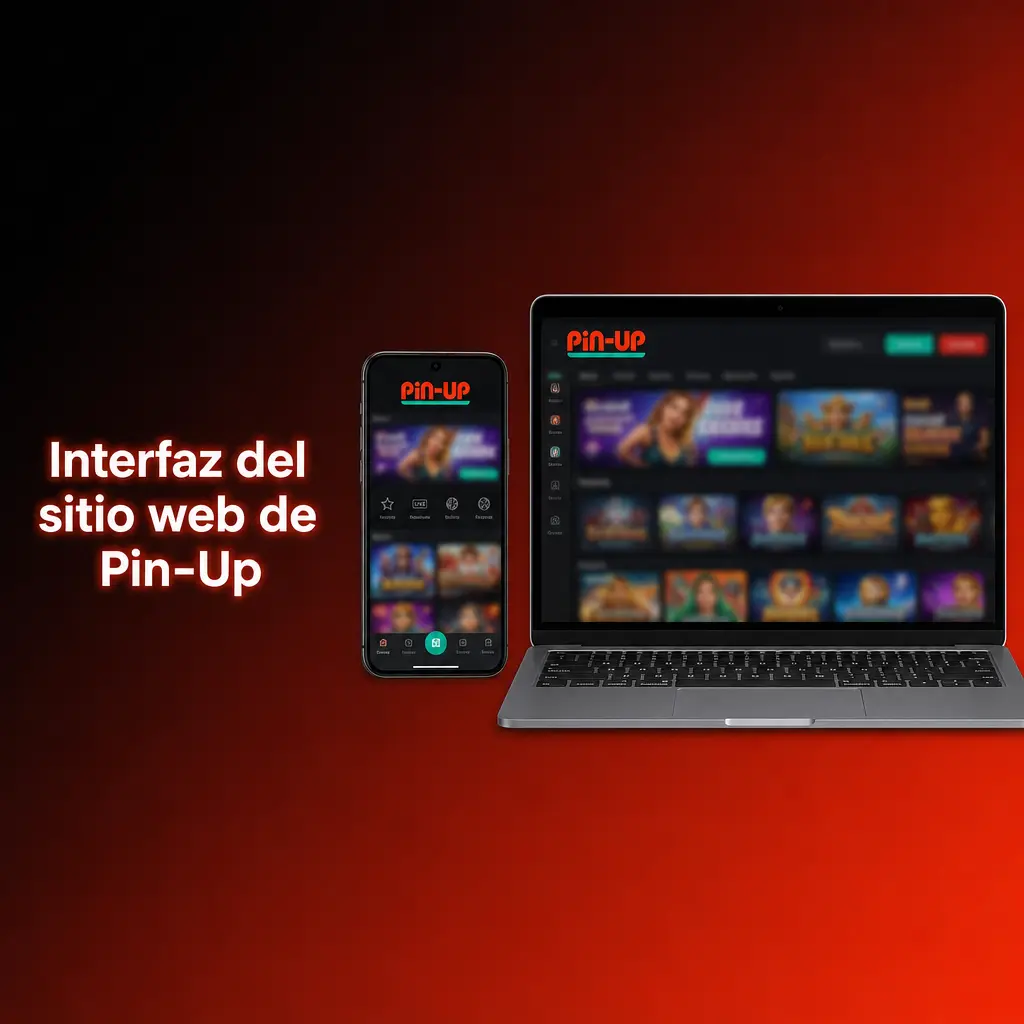 Interfaz del sitio web de Pin-Up